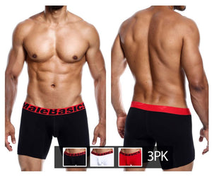 MaleBasics MBT02 3PK Boxer Briefs Color Multi