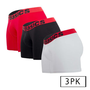 MaleBasics MBT02 3PK Boxer Briefs Color Multi