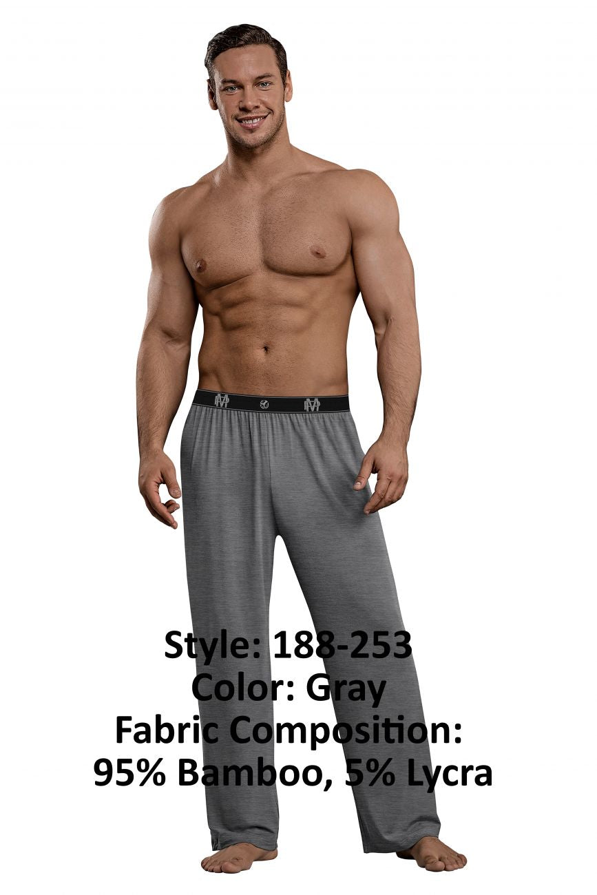 Male Power 188-253 Bamboo Lounge Pants Color Gray