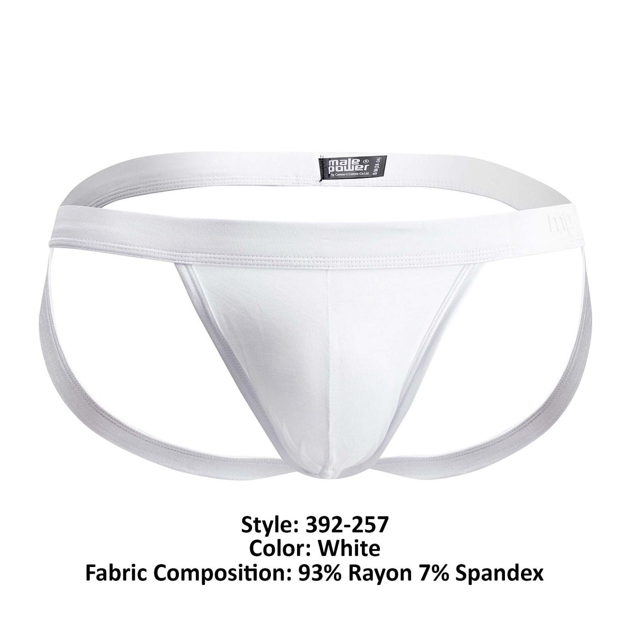 Male Power 392-257 Pure Comfort Sport Jock Color White