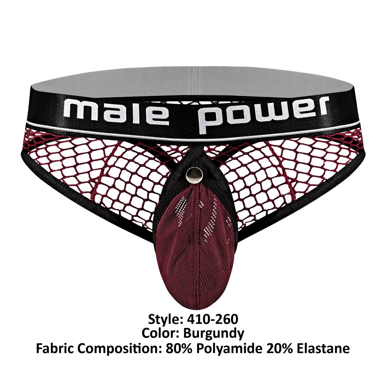 Male Power 410-260 Cockpit C-Ring Thongs Color Burgundy