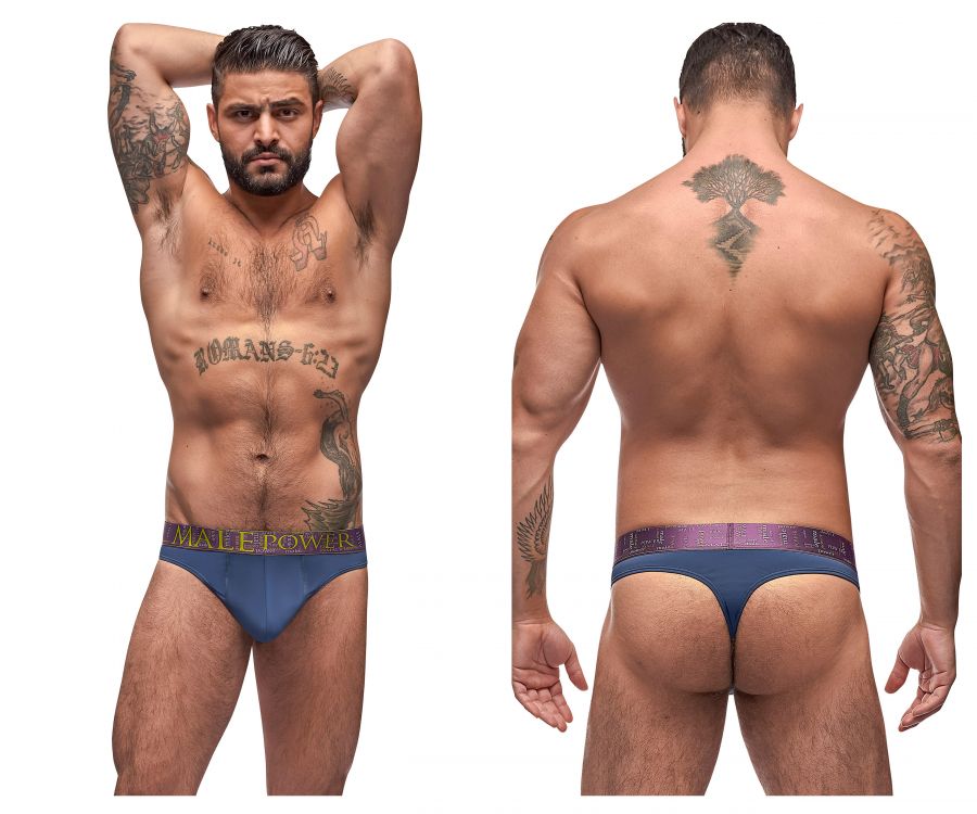 Male Power 435-249 Avant-Garde Enhancer Thongs Color Antique Blue