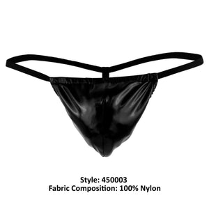 Male Power 450003 Liquid Onyx Posing Strap Thong Color Black