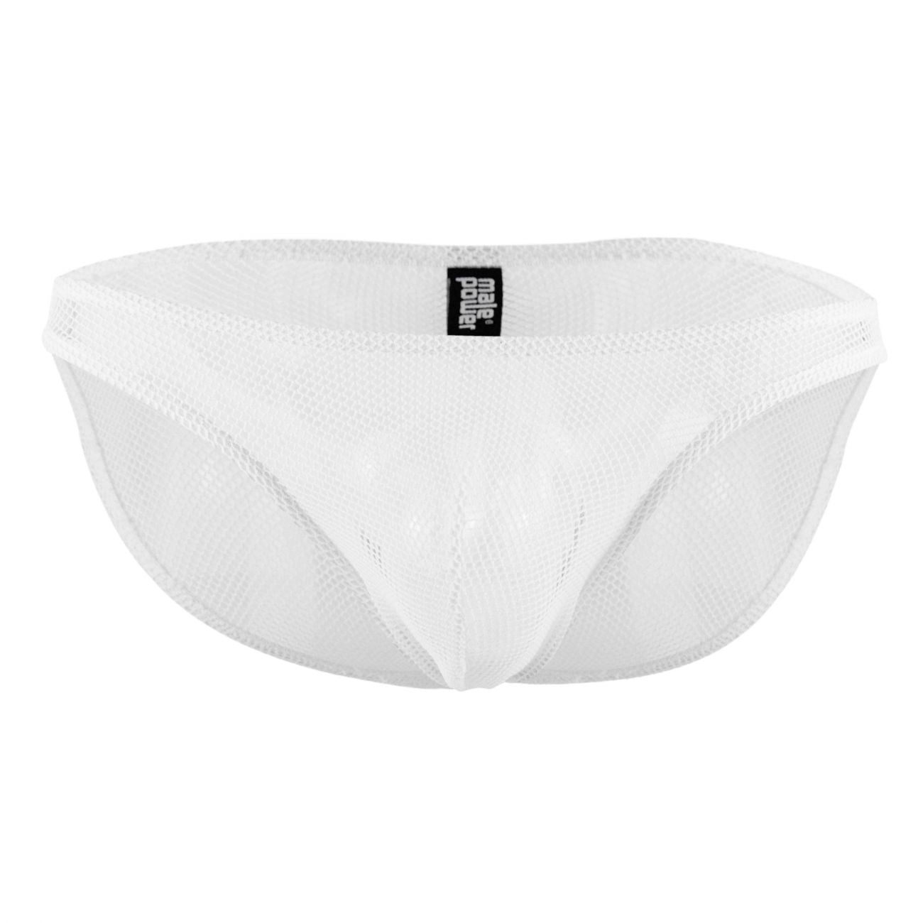 Male Power 49111C Stretch Net Wonder Bikini Color White