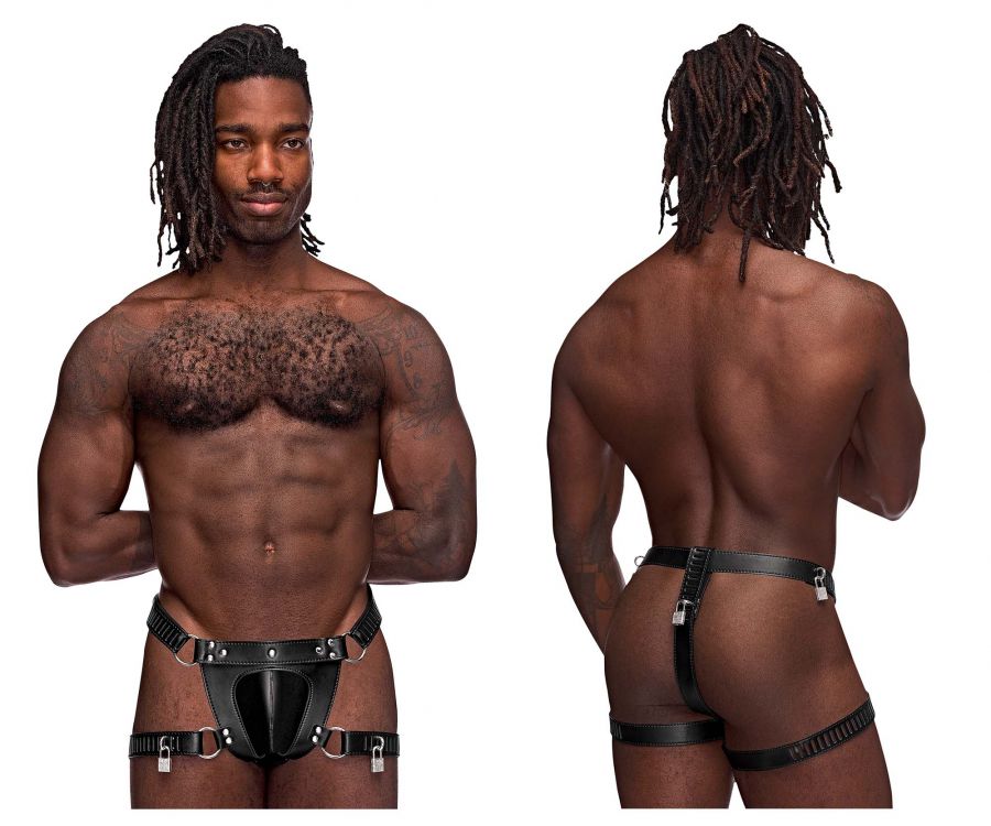 Male Power 550-266 Leather Scorpio Thongs Color Black