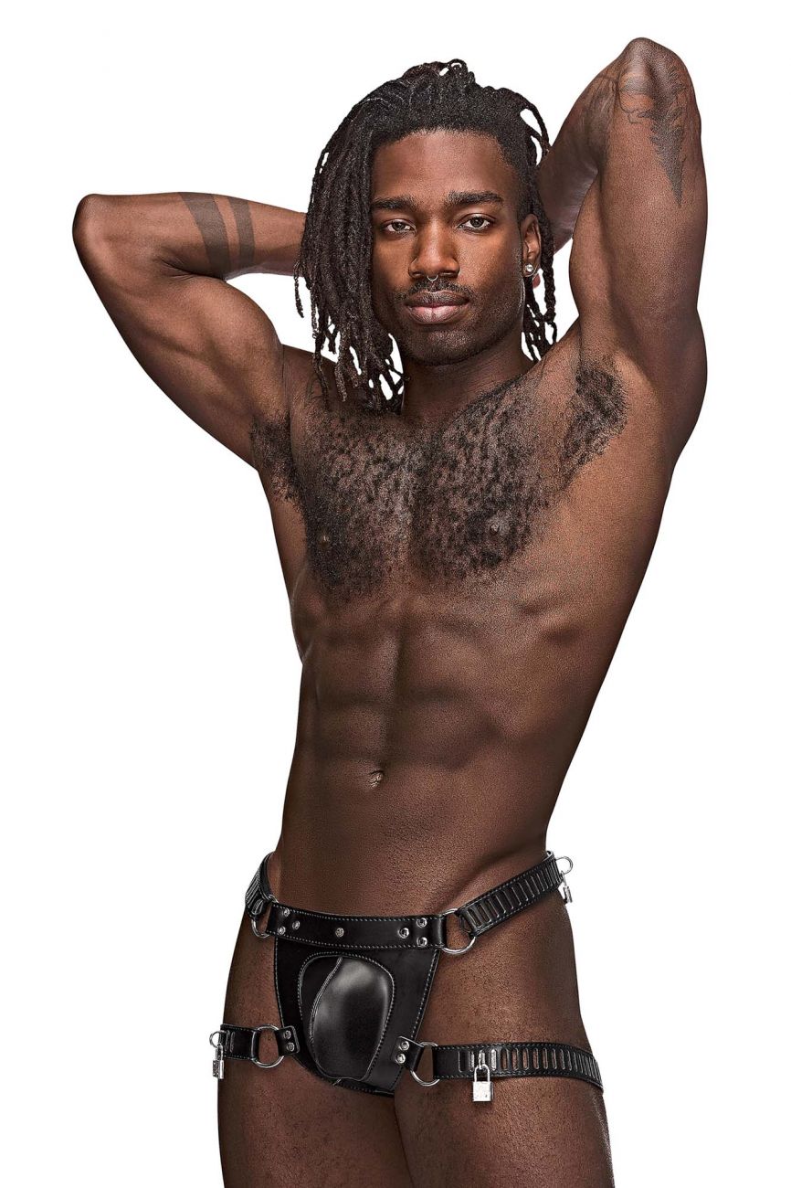 Male Power 550-266 Leather Scorpio Thongs Color Black