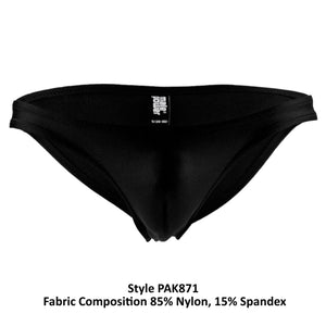 Male Power PAK871 Euro Male Spandex Brazilian Pouch Bikini Color Black