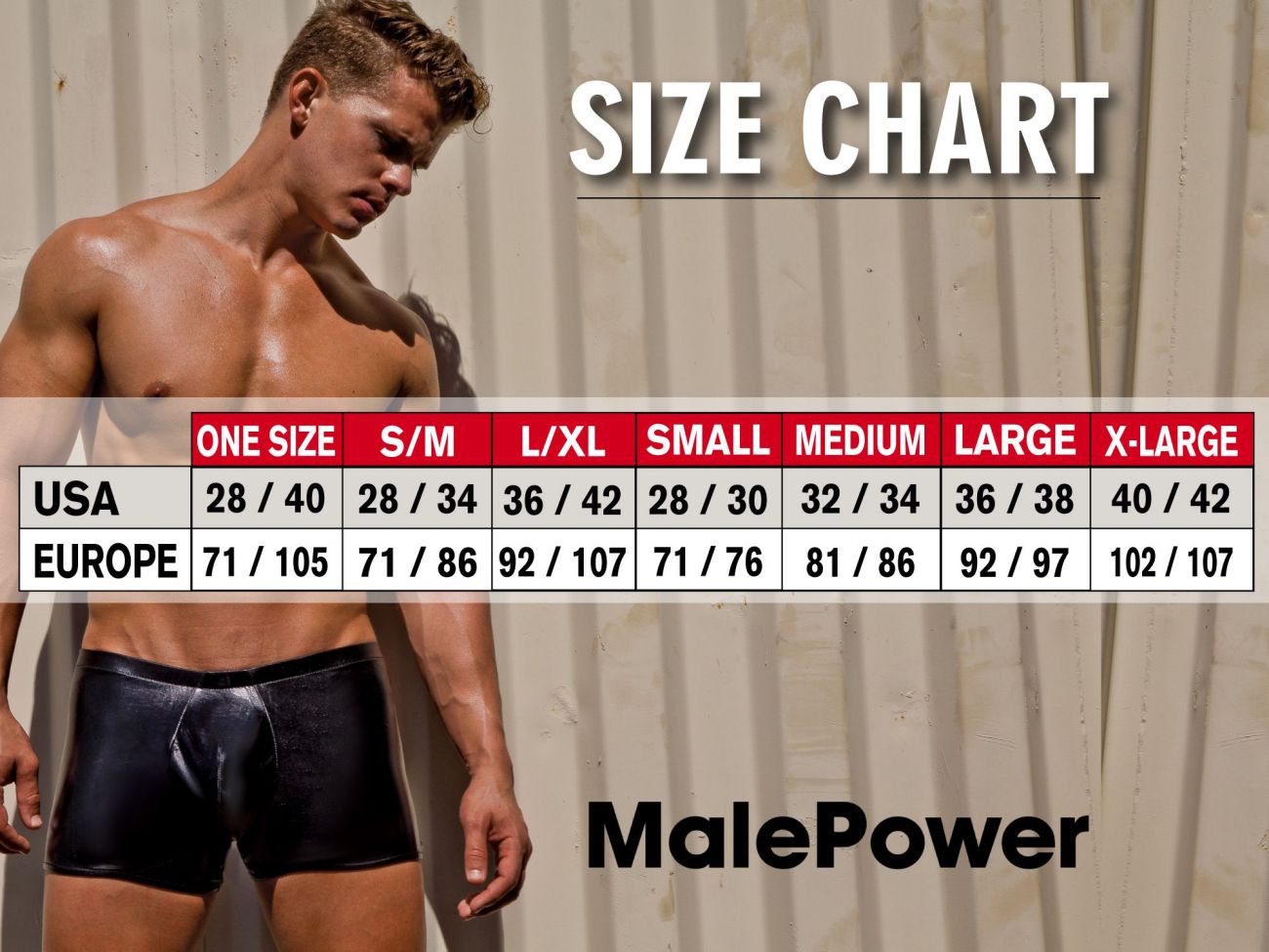Male Power 491162 Stretch Lace Wonder Bikini Color White