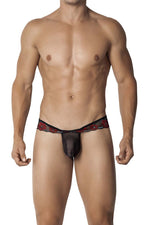 PPU 2106 Lace-Mesh Thongs Color Black