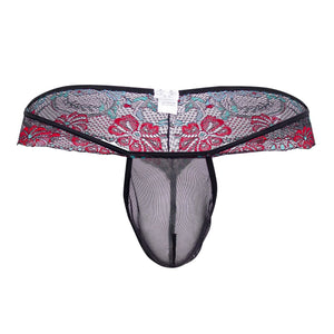 PPU 2106 Lace-Mesh Thongs Color Black