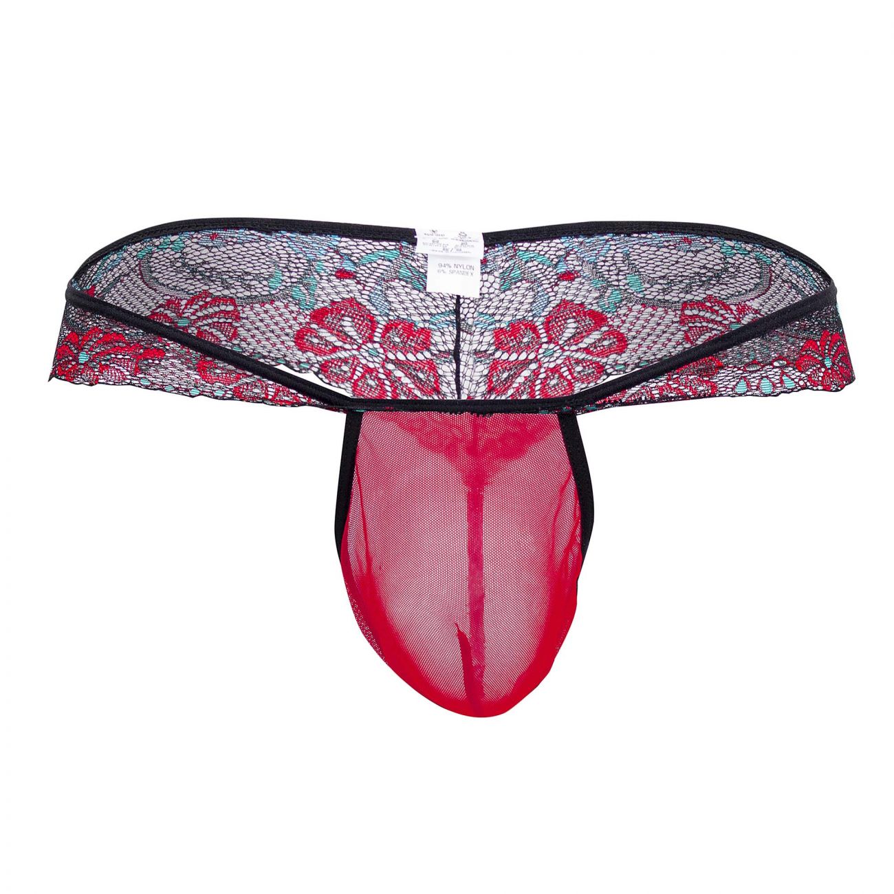 PPU 2106 Lace-Mesh Thongs Color Red