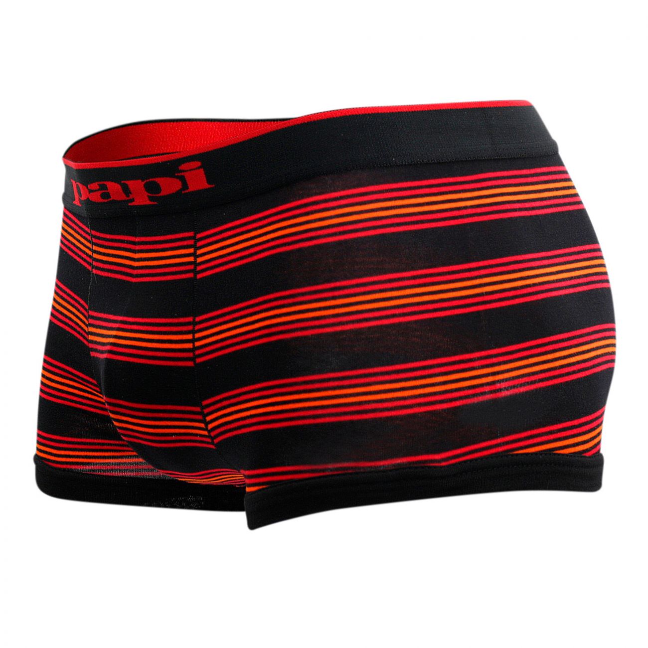 Papi 980503-982 3PK Cotton Stretch Brazilian Yarndye Band Stripe Color Red-Black