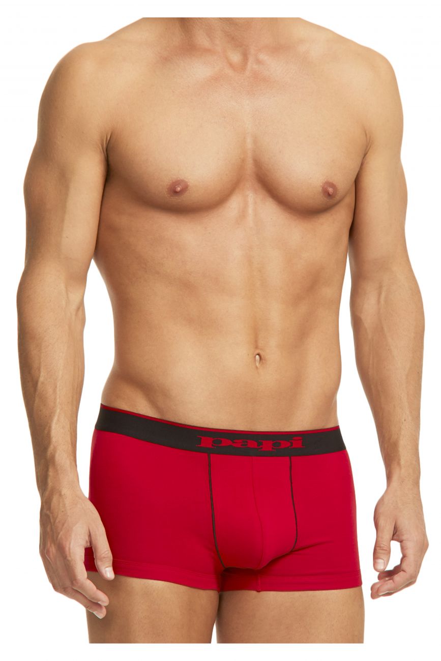 Papi 980503-982 3PK Cotton Stretch Brazilian Yarndye Band Stripe Color Red-Black