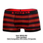 Papi 980503-982 3PK Cotton Stretch Brazilian Yarndye Band Stripe Color Red-Black
