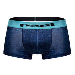 Papi UMPA050 Fashion Microflex Brazilian Trunks Color Blue Pixel Print