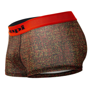Papi UMPA050 Fashion Microflex Brazilian Trunks Color Orange Pixel Print