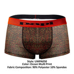 Papi UMPA050 Fashion Microflex Brazilian Trunks Color Orange Pixel Print