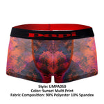 Papi UMPA050 Fashion Microflex Brazilian Trunks Color Sunset Multi Print