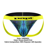 Papi UMPA051 Fashion Microflex Brazilian Jockstrap Color Ocean Multi Print