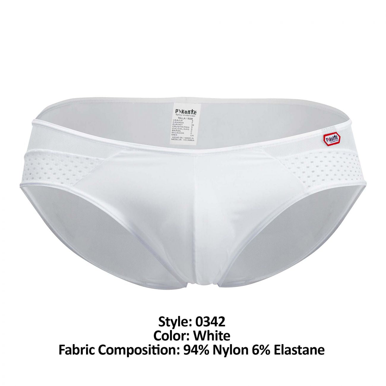 Pikante PIK 0342 Leonidas Mesh Briefs Color White
