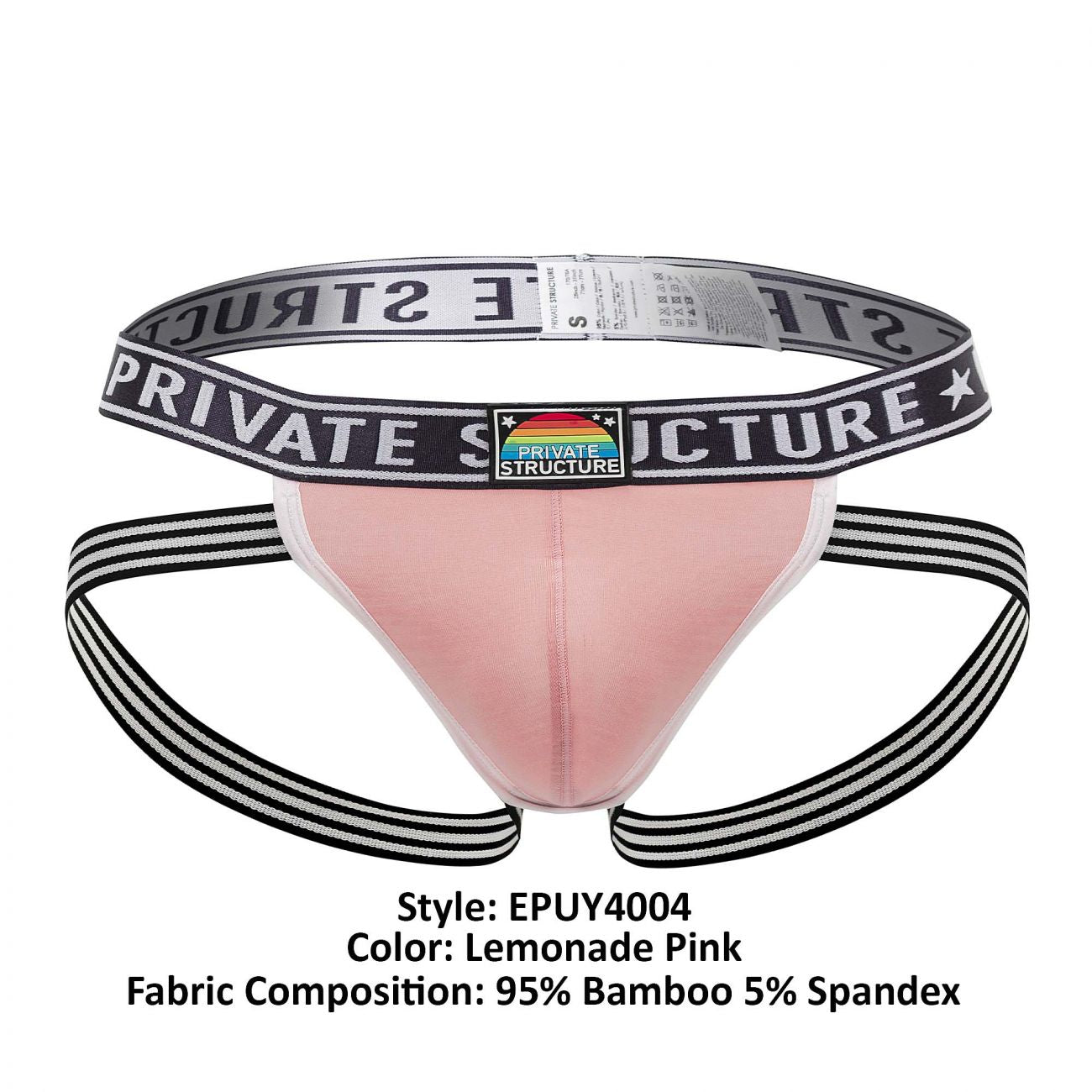 Private Structure EPUY4004 Pride Jockstrap Color Lemonade Pink