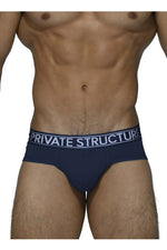 Private Structure PBUZ3748 Platinum Bamboo Briefs Color Midnight Navy