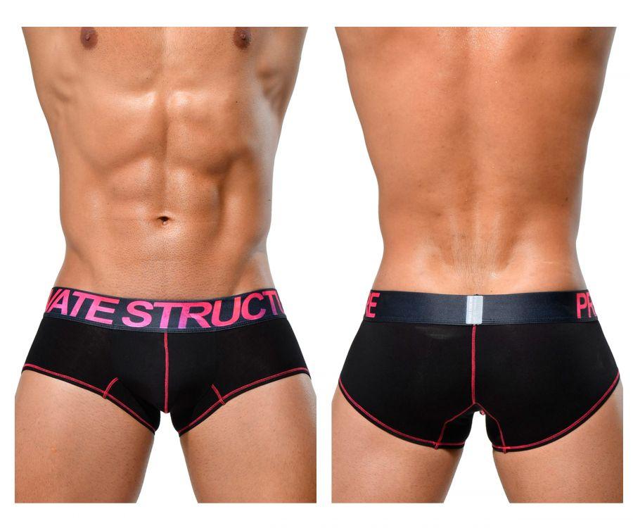 Private Structure PTUZ3790 Platinum Tencel Hipster Trunks Color Magenta-Black