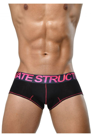 Private Structure PTUZ3790 Platinum Tencel Hipster Trunks Color Magenta-Black
