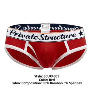 Private Structure SCUX4069 Classic Mini Briefs Color Red
