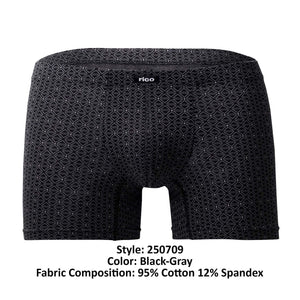Rico 250709 3PK Stripes Boxer Briefs Color Black-Gray