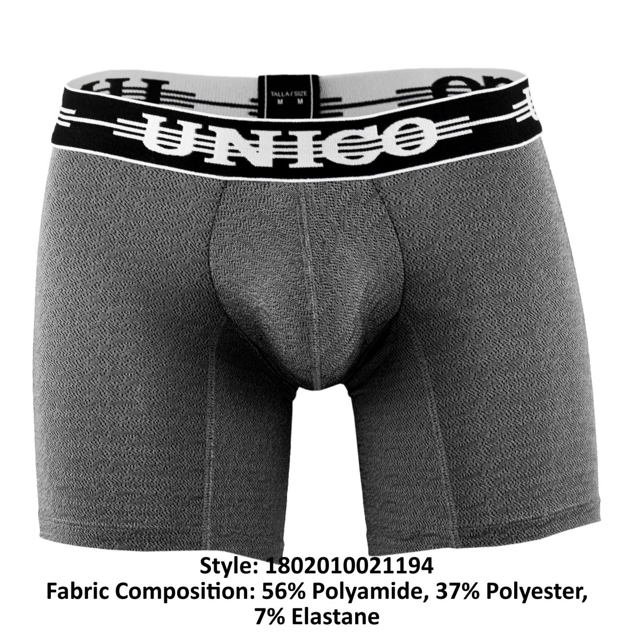 Unico 1802010021194 Boxer Briefs Self Color Gray