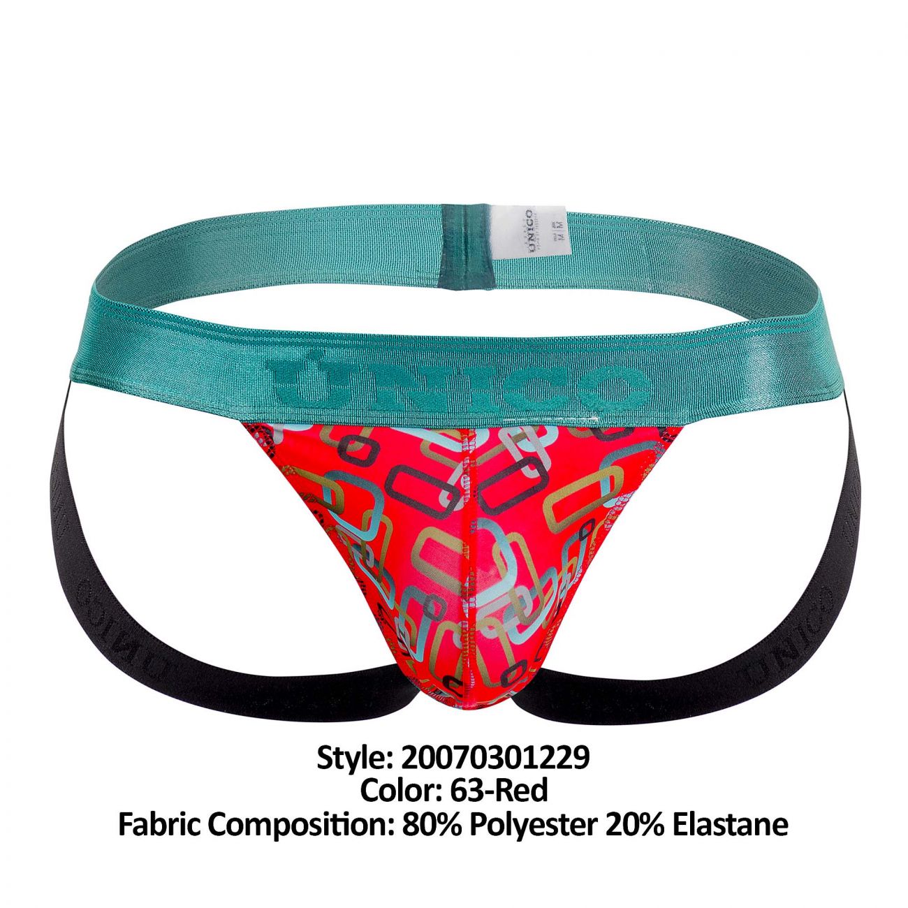 Unico 20070301229 Scheme Jockstrap Color 63-Red