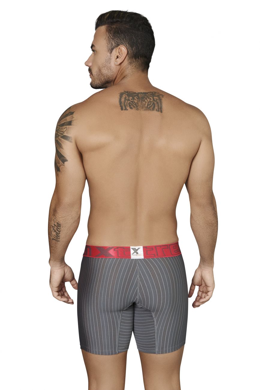 Xtremen 51419 Boxer Briefs Microfiber Stripes Color Gray