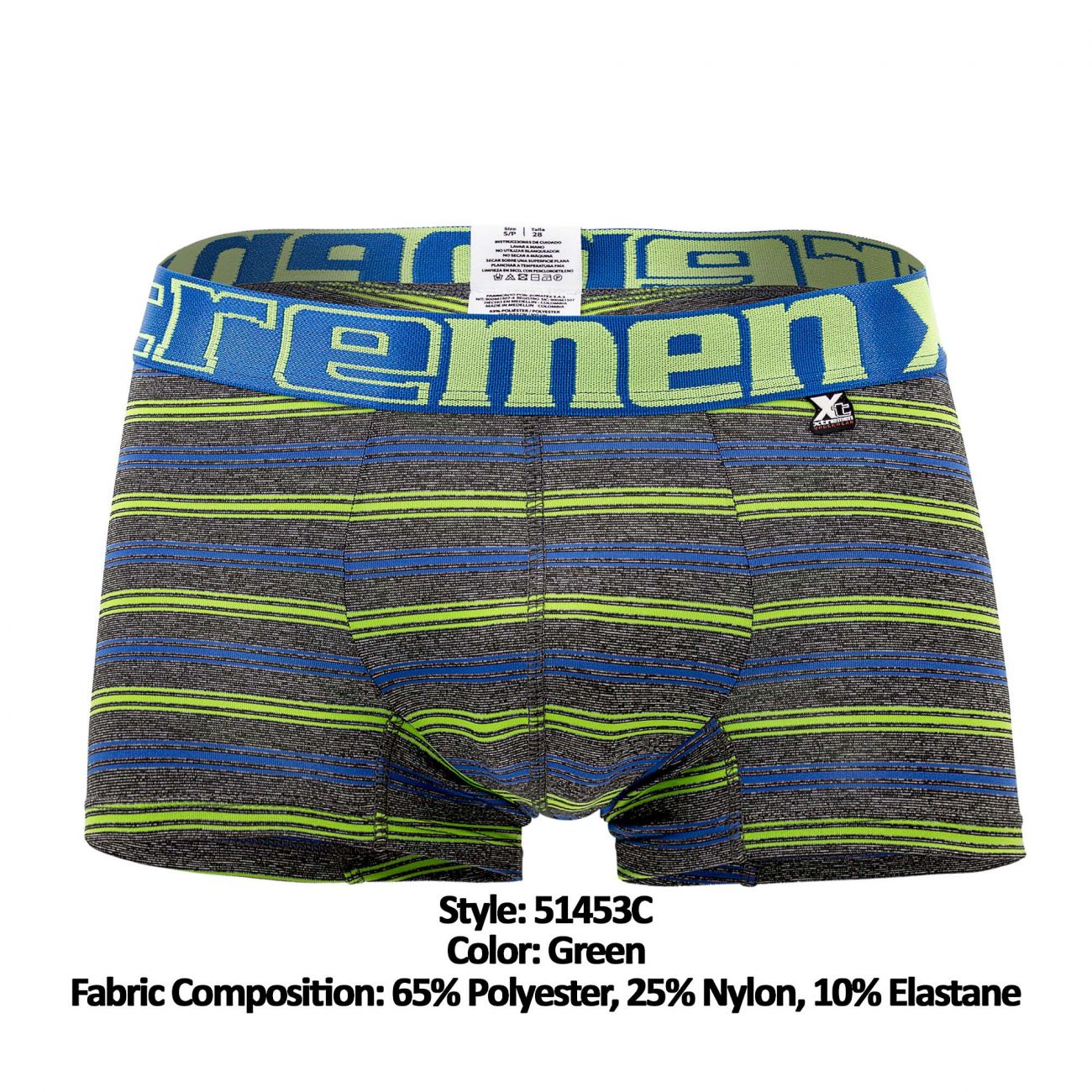 Xtremen 51453C Stripes Trunk Color Green
