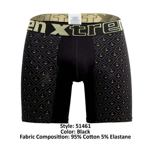 Xtremen 51461 Cotton Boxer Briefs Color Black