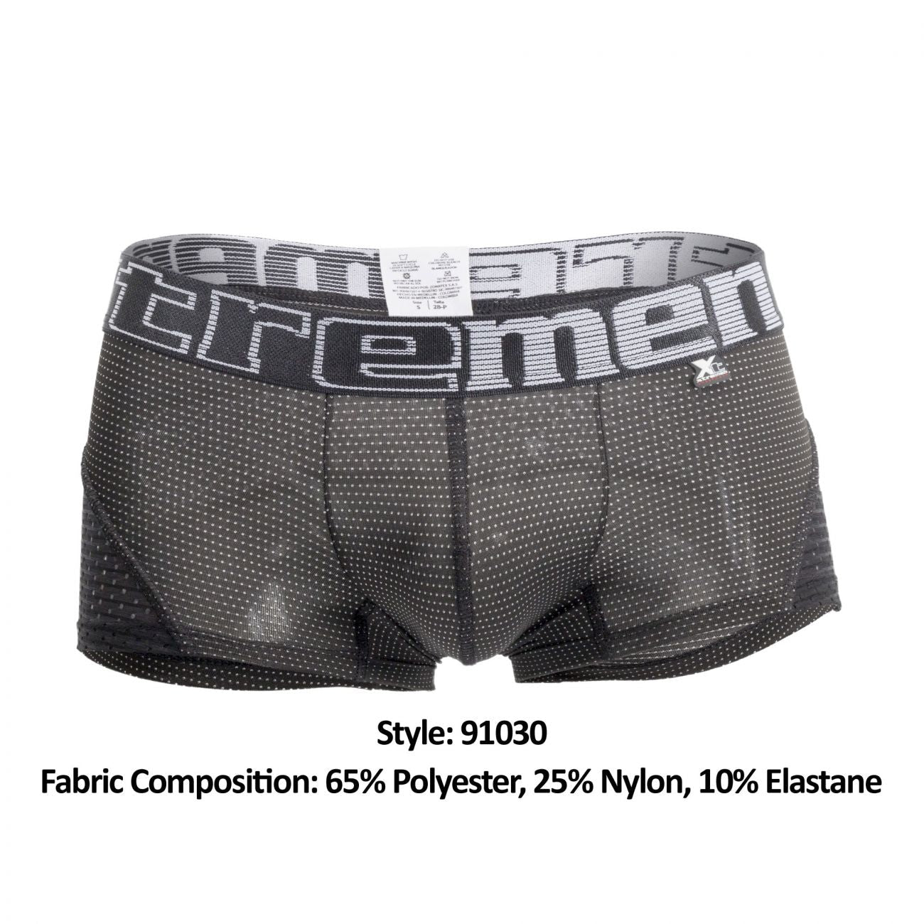 Xtremen 91030 Sports Mesh Boxer Briefs Color Black-White