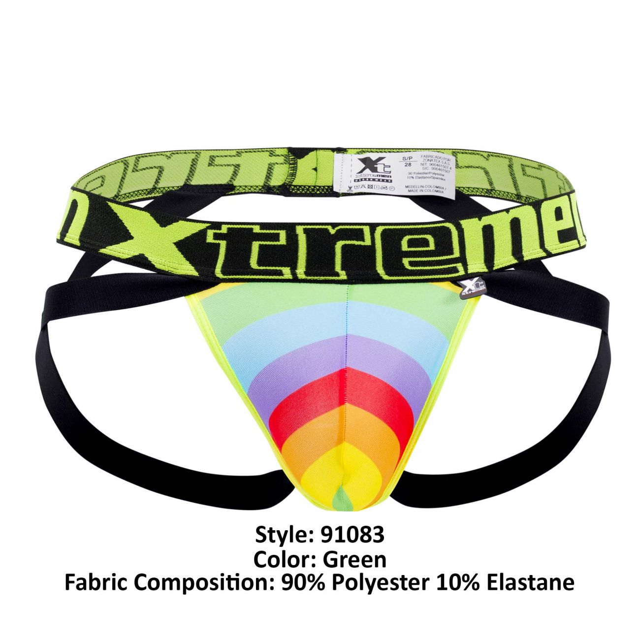 Xtremen 91083 Microfiber Pride Jockstrap Color Green