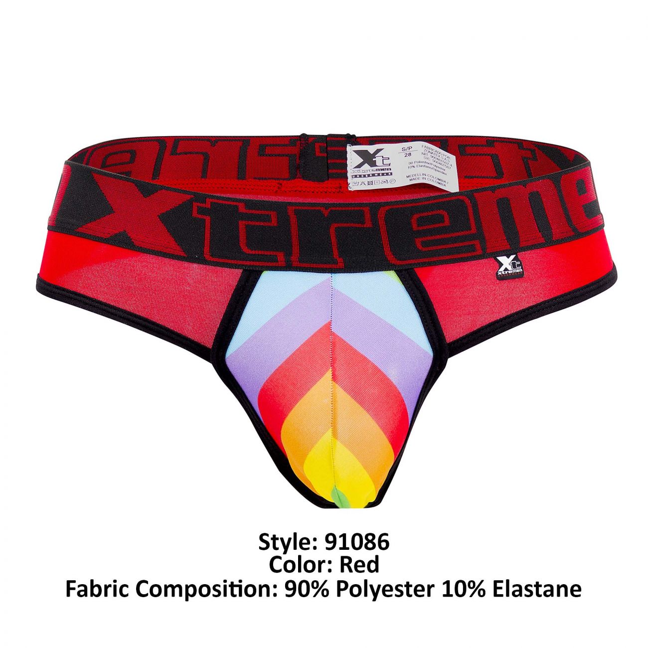 Xtremen 91086 Microfiber Pride Thongs Color Red